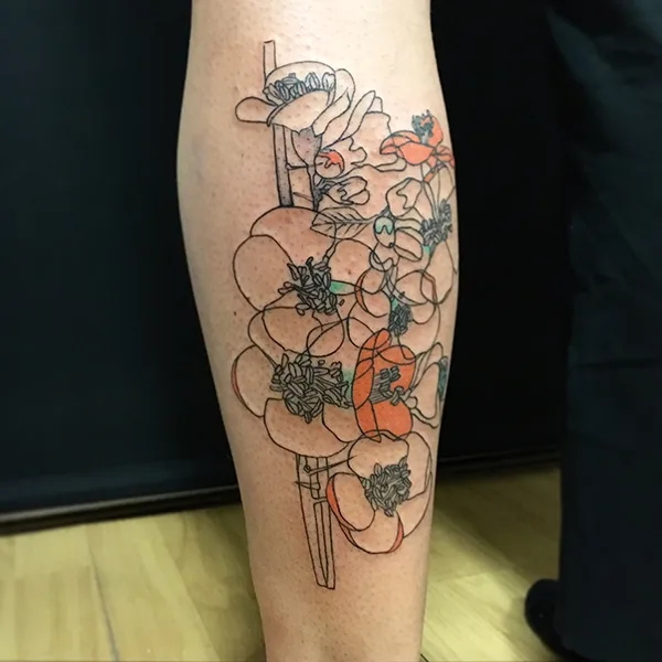 Tatouage Geometrique Couleur Bras Mandala Corail – Le Nouveau Labo Bordeaux