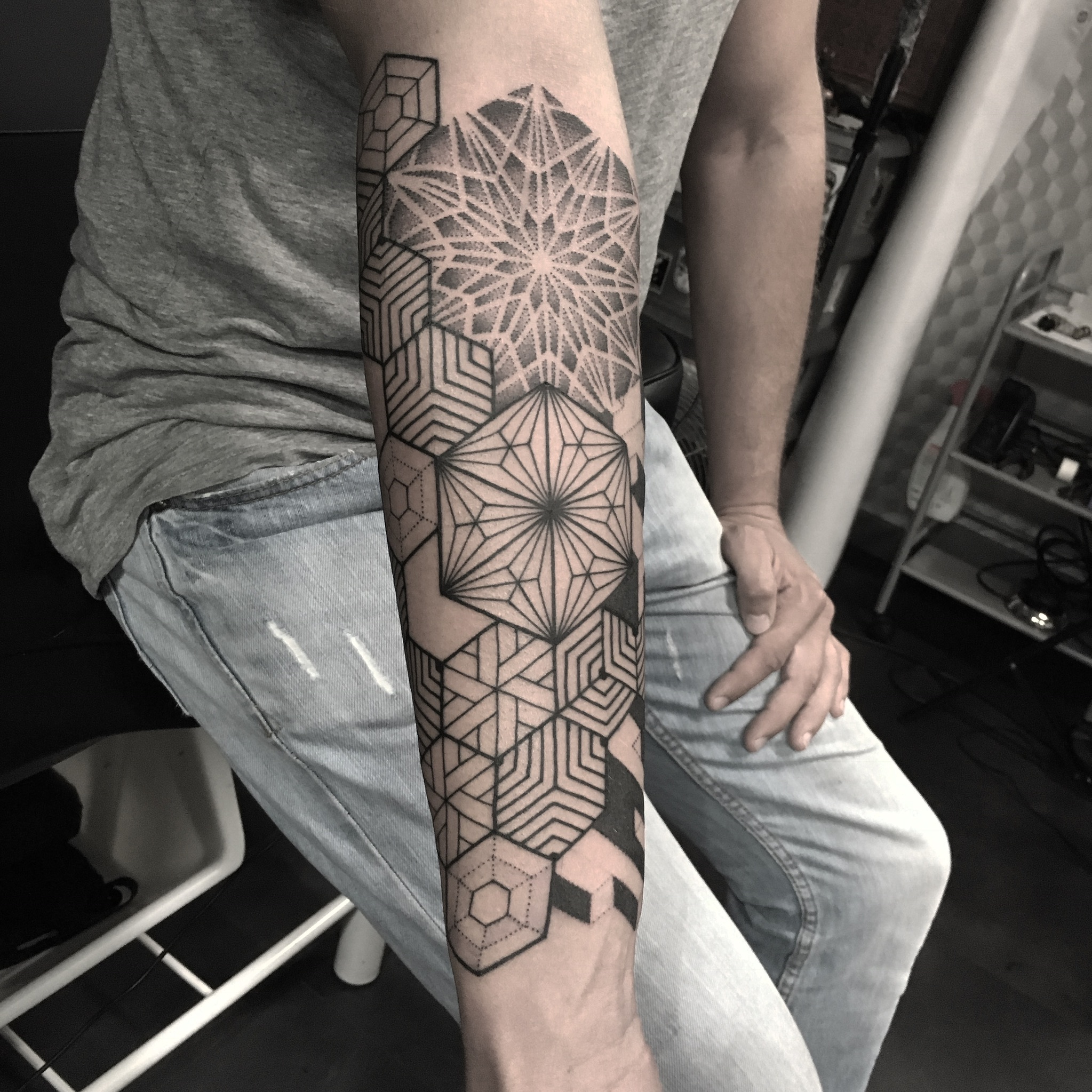 Geometric tattoo portfolio image 33
