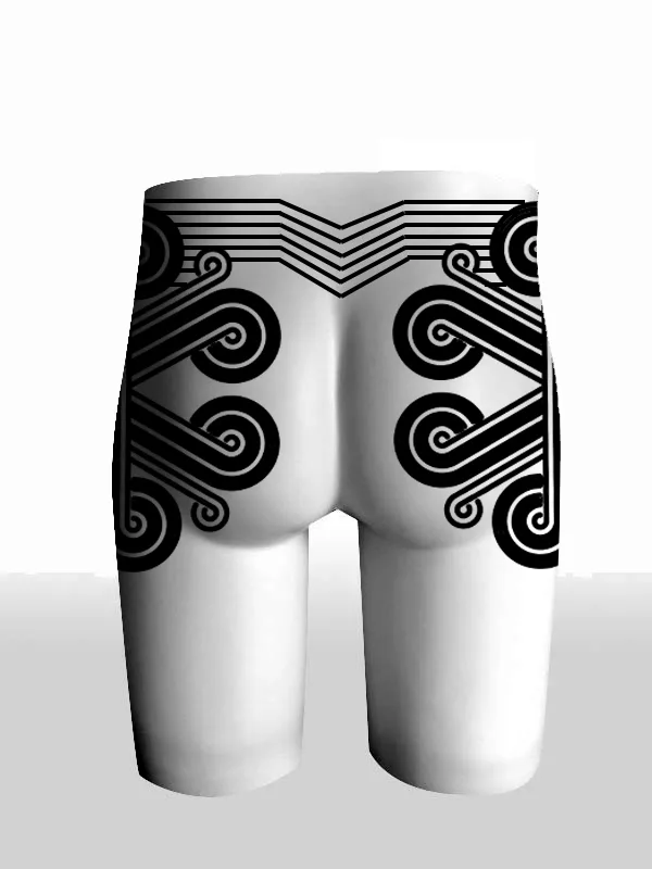 Tatouage Neotribal Dos Spirales Symetriques – Le Nouveau Labo Bordeaux
