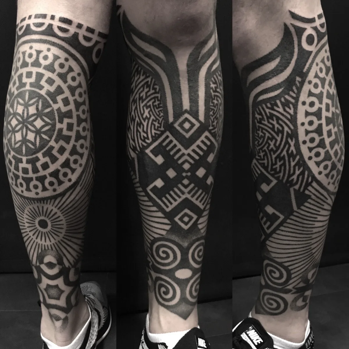 Tatouage Neotribal Epaule Mandala Emboite – Le Nouveau Labo Bordeaux